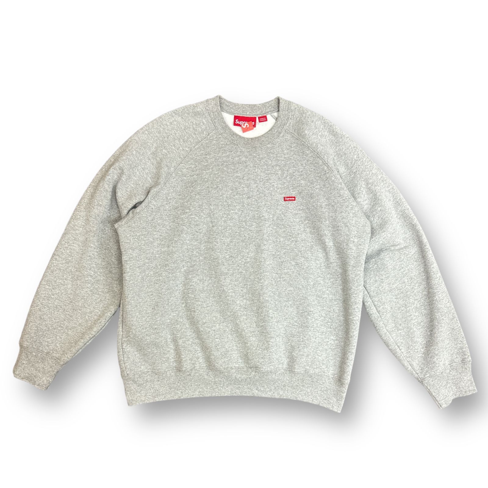 supreme small box crewneck Heather Grey