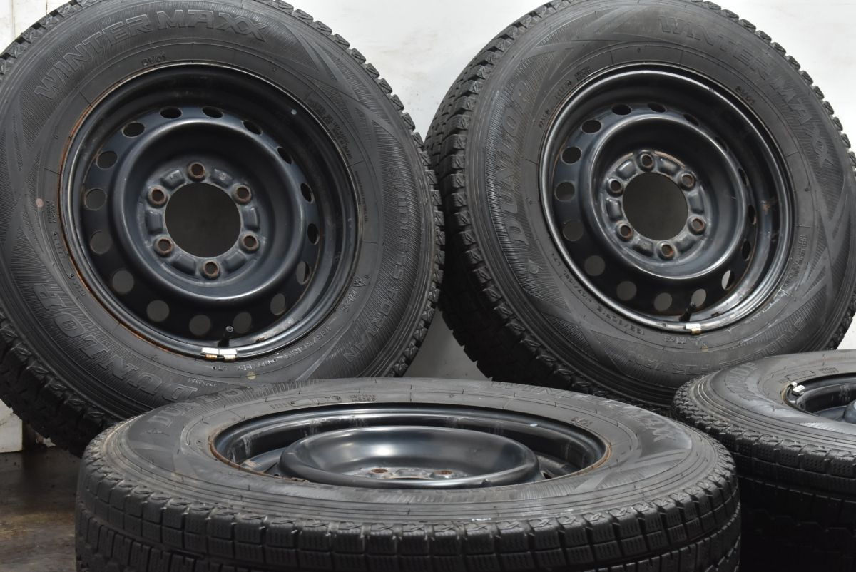 交換用に トヨタ 200 ハイエース 純正 15in 6J 35 PCD139.7 ダンロップ ウィンターマックス SV01 195 80R15 LT レジアスエース 流用