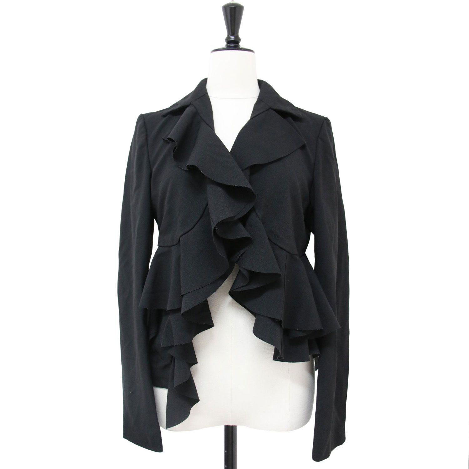 COMME des GARÇONS フリル付きテーラードジャケット COMME des GARCONS フリルジャケット 黒