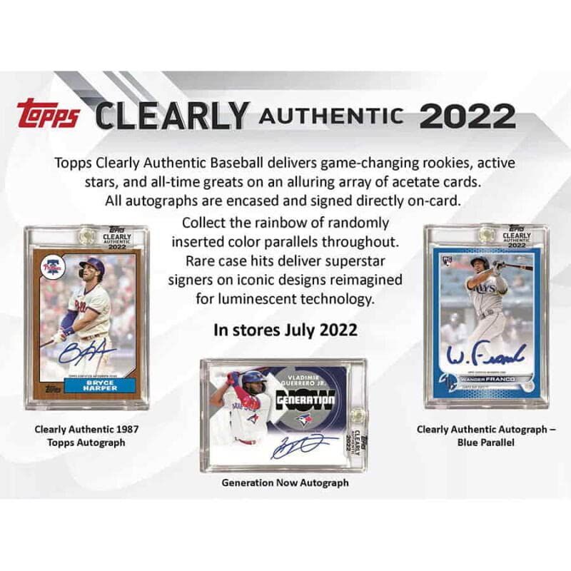 MLB 2022 TOPPS CLEARLY AUTHENTIC BASEBALL HOBBY BOX トップス
