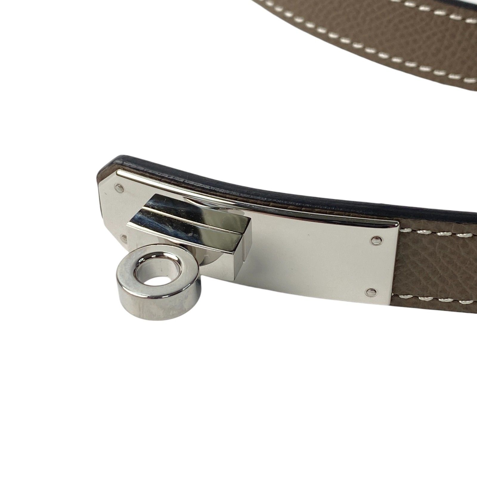 ［美品］エルメス　ケリーベルト　エトゥープ HERMES エルメス ベルト ケリー18 エトゥープ/PGプレーテッド
