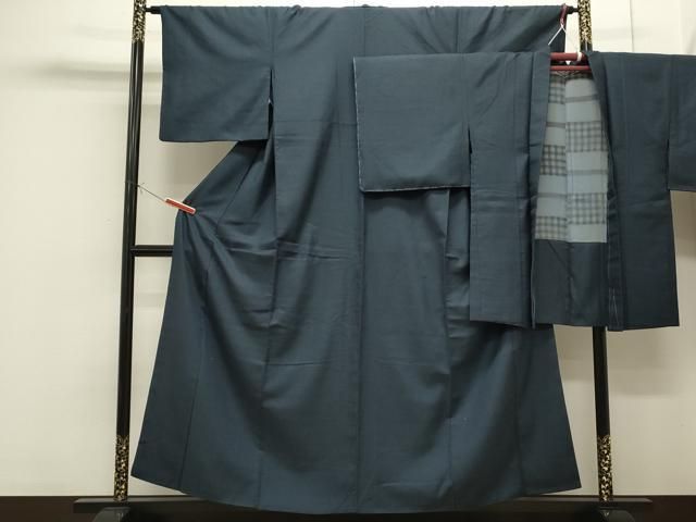 平和屋着物●上質なお召　アンサンブル　100亀甲　正絹　逸品　未使用　CAAS0295th 平和屋着物○上質なお召 アンサンブル 100亀甲 正絹 逸品 未使用