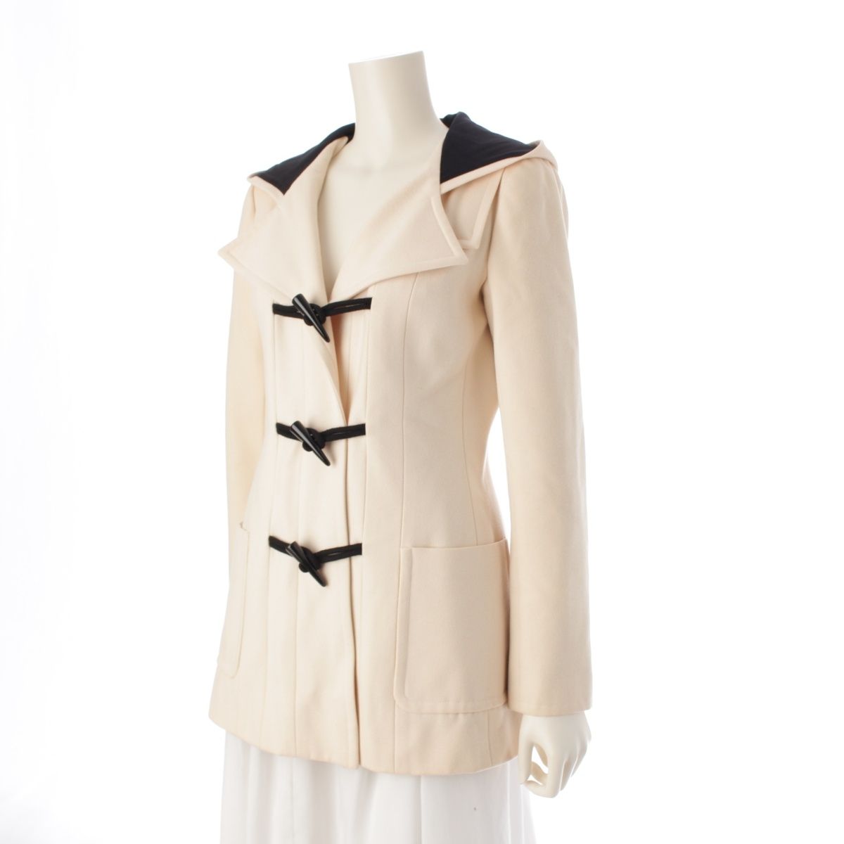 シャネル 06A ウール ココマーク ドグルボタン フード ダッフルコート  