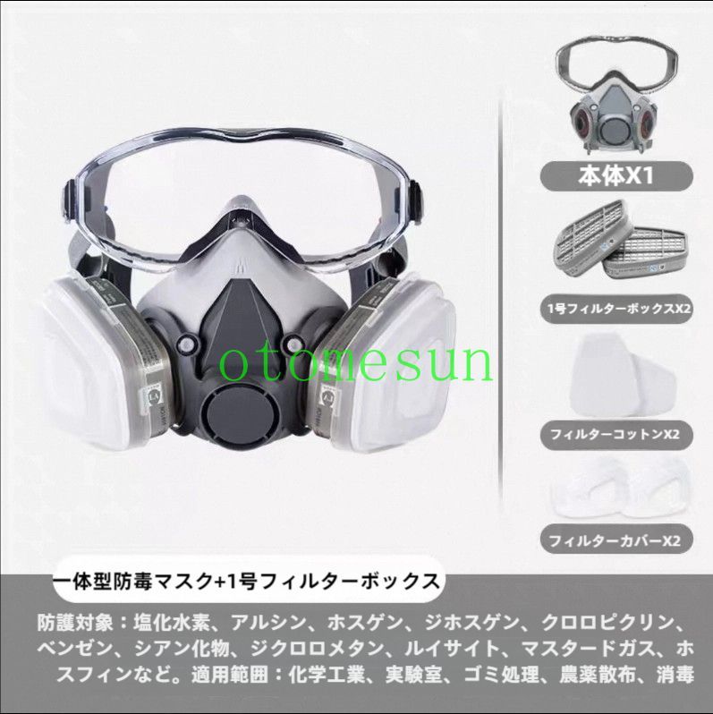ゴーグル 活性炭フィルター付き