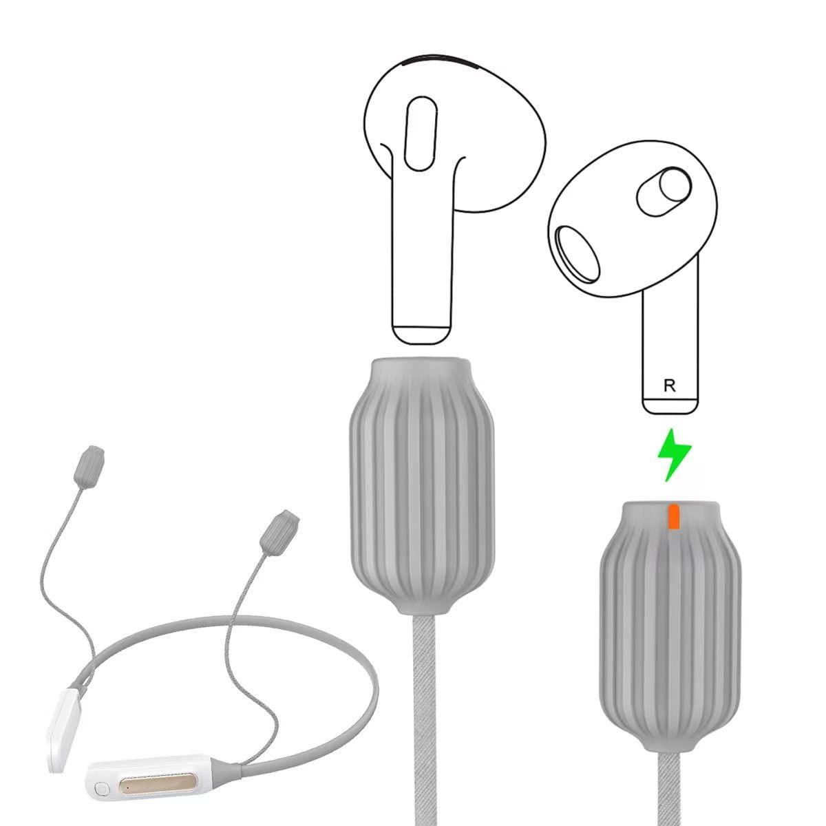 Censi ウェアラブル電源 AirPods インテリジェント充電 落下防止 長いバッテリー寿命 通話応答機能を備えたAir Pods用ウェアラブル電源 AirPods紛失防止 すべてのバージョンのホワイト HI16-A を充電