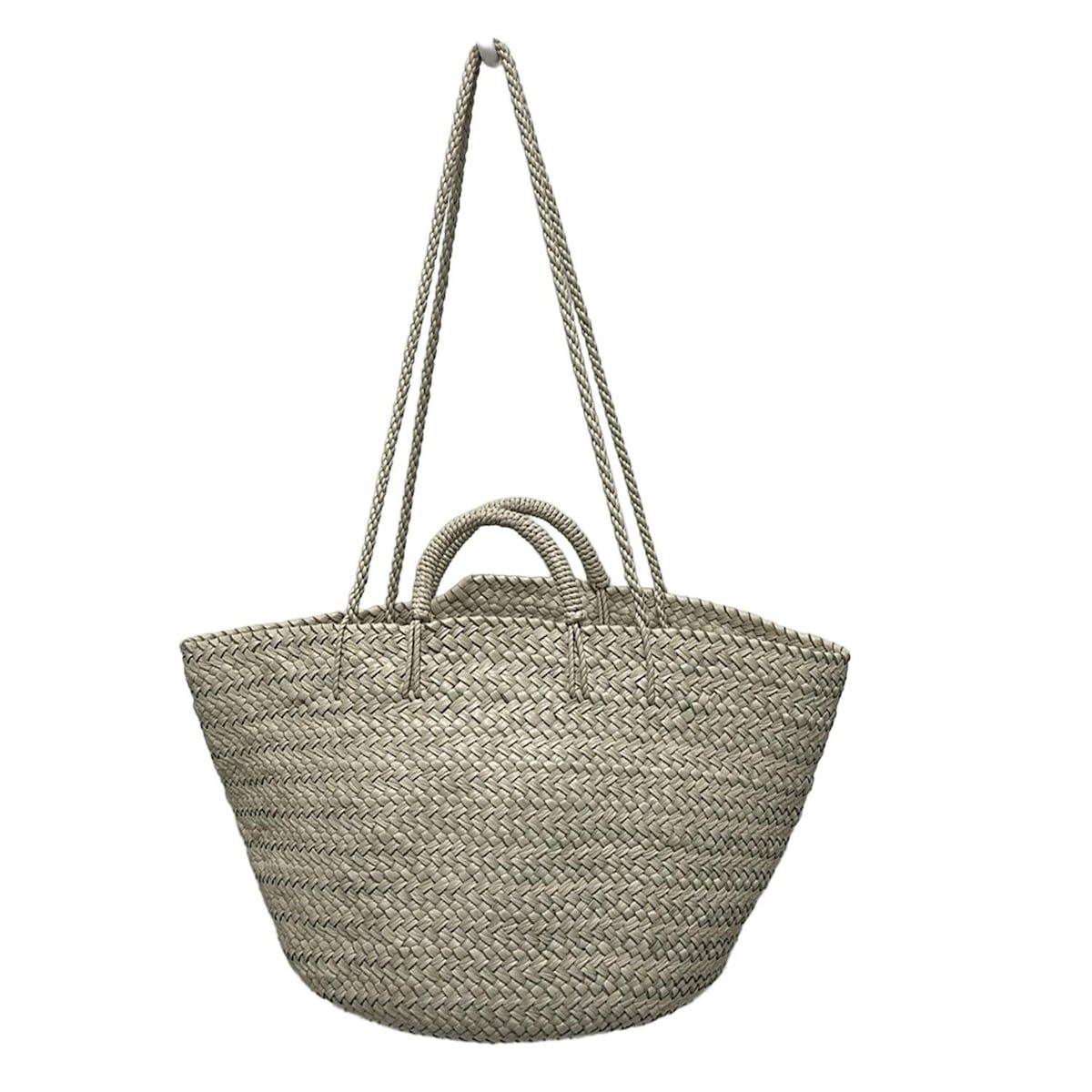 Aeta アエタ トートバッグ - アイボリー 2way|編み込み レザー