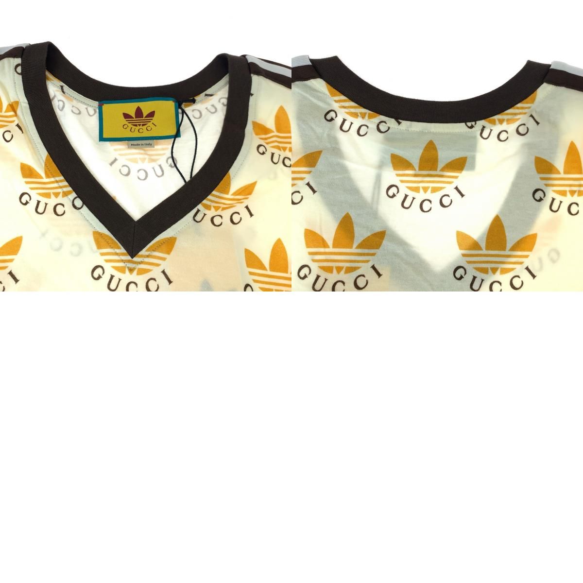 新品未使用 GUCCI グッチ adidas×GUCCI ロゴ サイズXS クリーム 