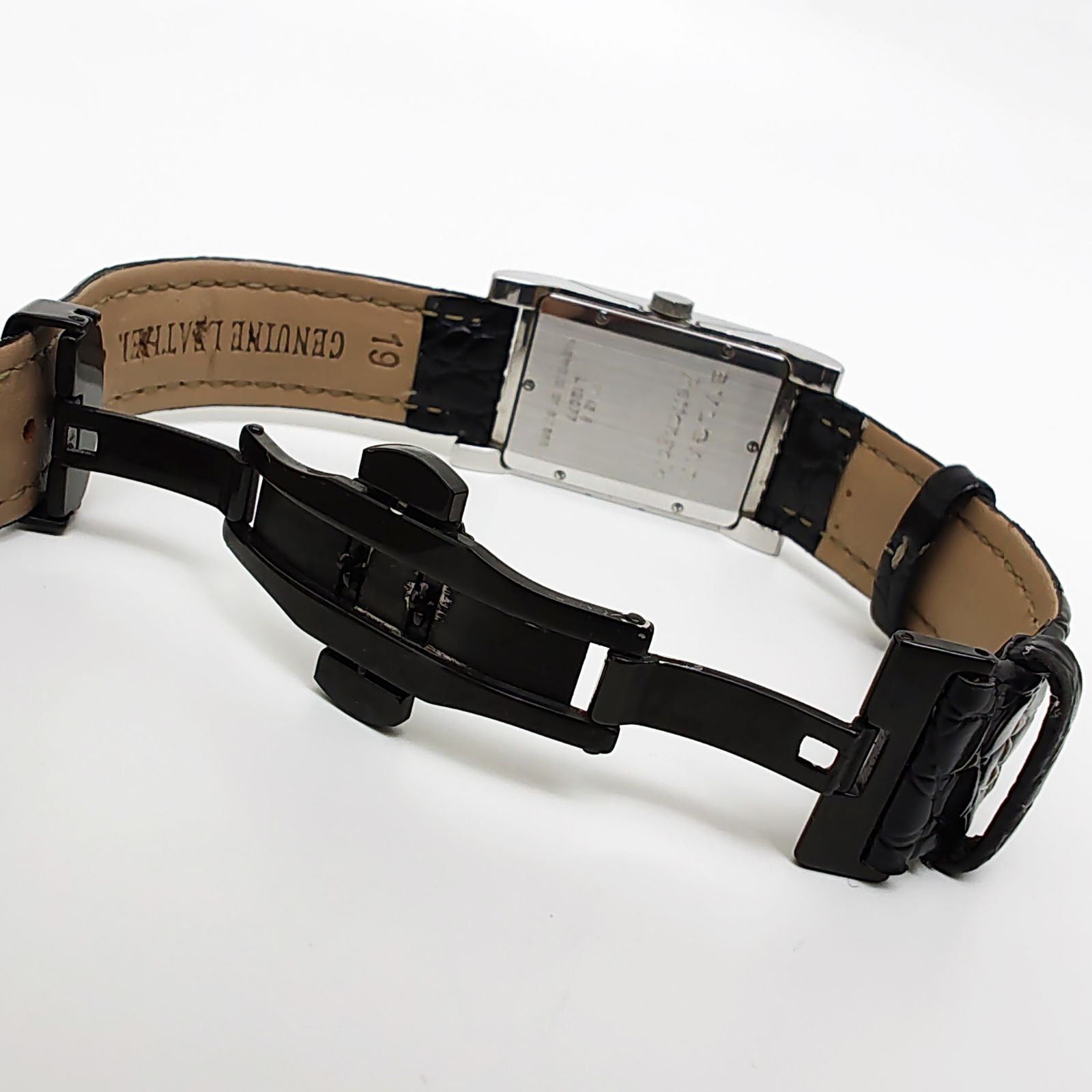 ブルガリ レッタンゴロ 腕時計 機械式 自動巻き AT 黒文字盤