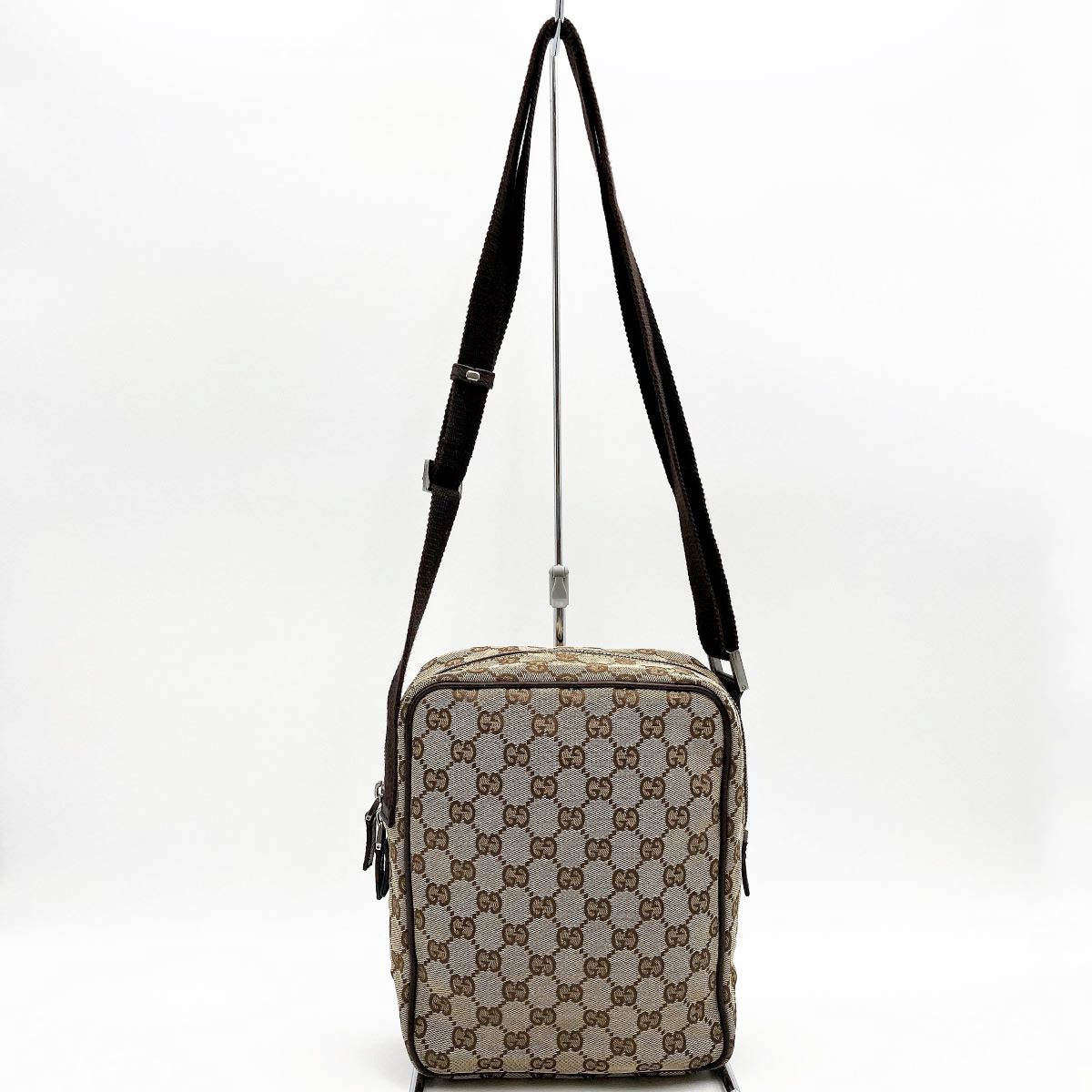 Gucci GGキャンバスショルダーバッグ □グッチ GUCCI□ GGキャンバス ショルダーバッグ GG柄 レザー