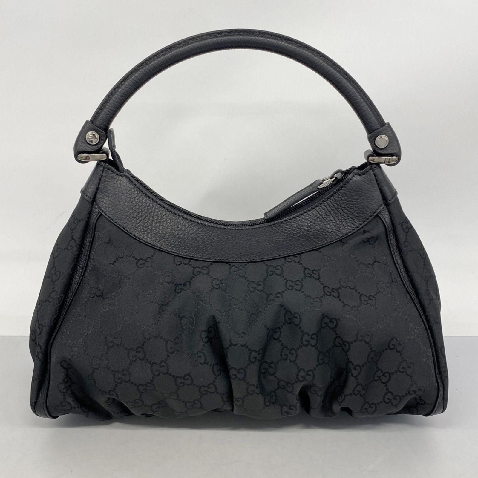flowersnow様✨GUCCI グッチ ショルダーバッグ ナイロン×レザー グッチ ワンショルダーバッグ ハーフムーン G金具 ナイロン