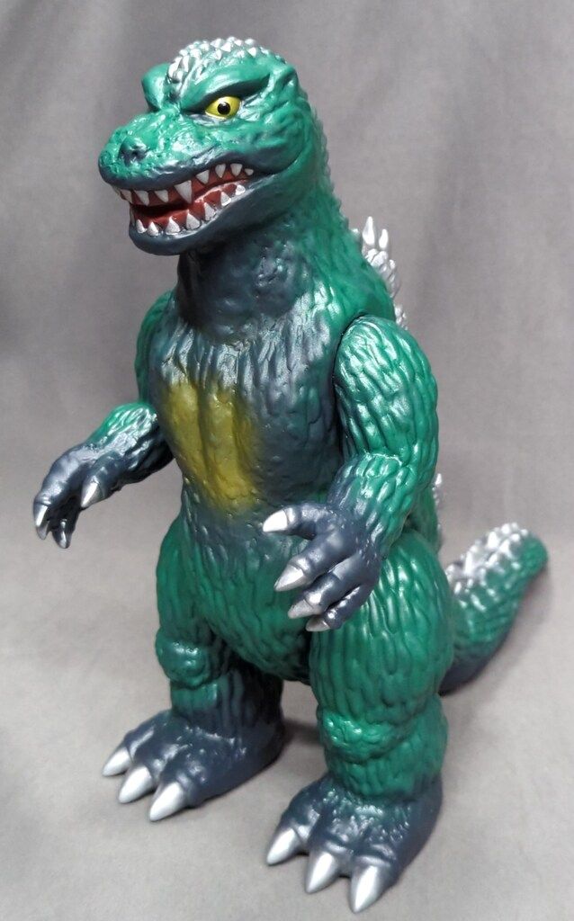 マーミット 世紀の大怪獣シリーズ ゴジラ 小松崎茂イラスト版 黒成型 緑銀塗装
