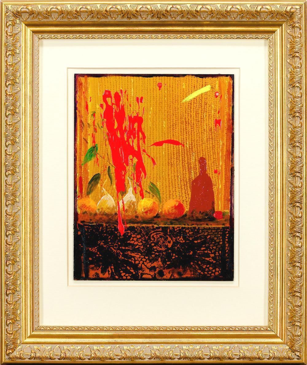 真作 油彩画/現代スペイン画家【ホアキム・イダルゴ】「静物・青い