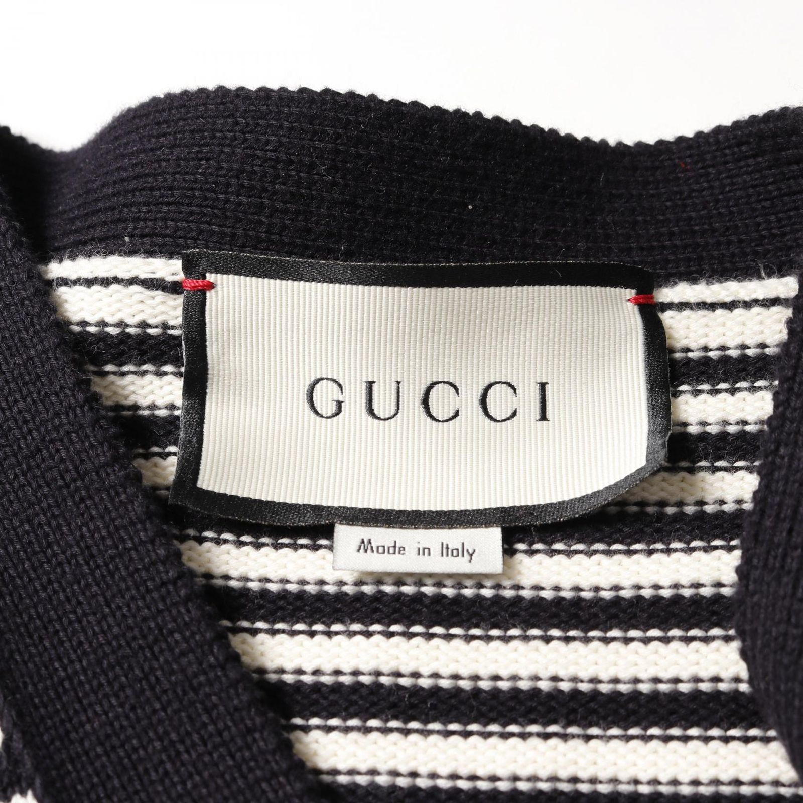 GUCCI グッチ　ボーダー　カーディガン 楽天市場】【中古】GUCCI コットンボーダーカーデ ベージュ