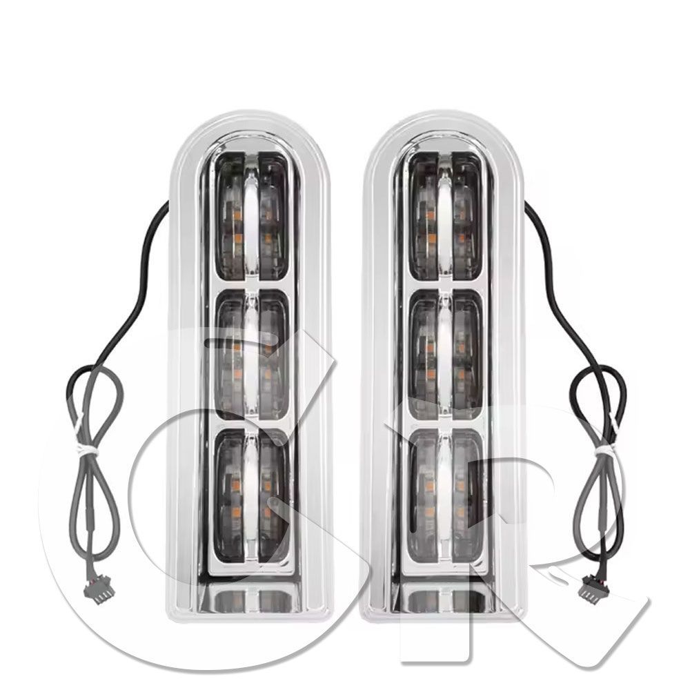 ハーレー ダビッドソン ツーリング ロードキング FLHTK FLTRU 2014-2025年式モデル LED ウインカー リアテール LEDインサートライト サドルバッグフィラーサポート アクセントフェンダーランプ シルバー クロームメッキ パーツ カスタム