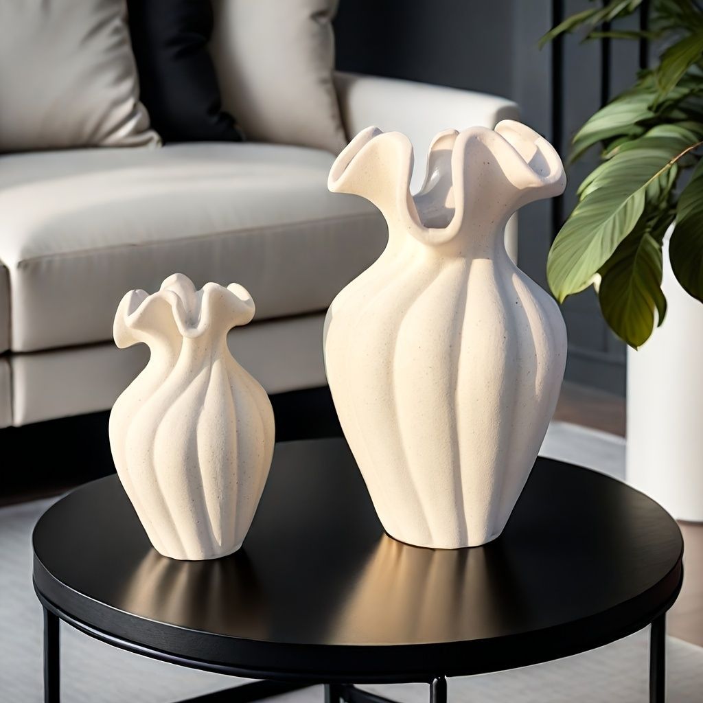 花瓶 花びん セラミック おしゃれ モダン シンプル ホワイト インテリア雑貨 花器 生け花 装飾 玄関 リビング ダイニング 大 小 ギフト プレゼント 贈り物