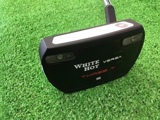 オデッセイ WHITE HOT VERSA THREE T 34インチ パター PT スチール フレックスその他 メンズ 男性用 右利き 右用 Bランク ゴルフクラブ