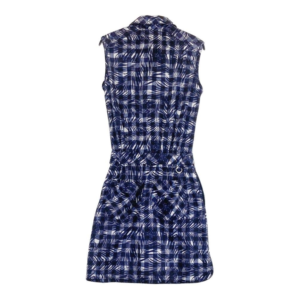 サイズ：S ADMIRAL アドミラル ノースリーブワンピース 総柄 ネイビー