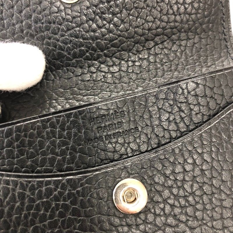 エルメス HERMES イリアード コンパクト B刻 ブラック シルバー金具  