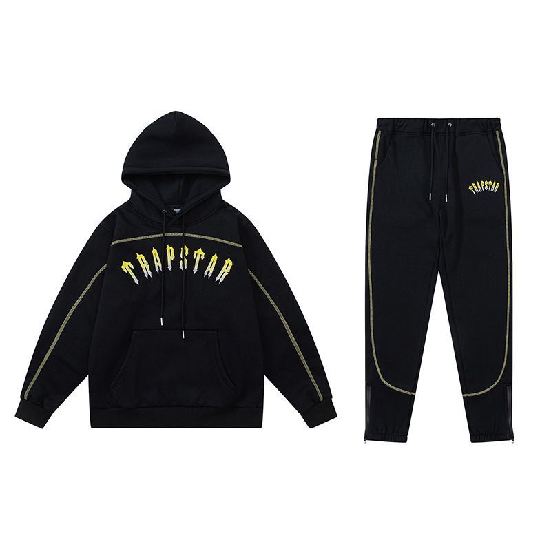 Trapstar25SS メンズパーカーコットンブラウス長袖裏地毛 スウェットズボン上下セット