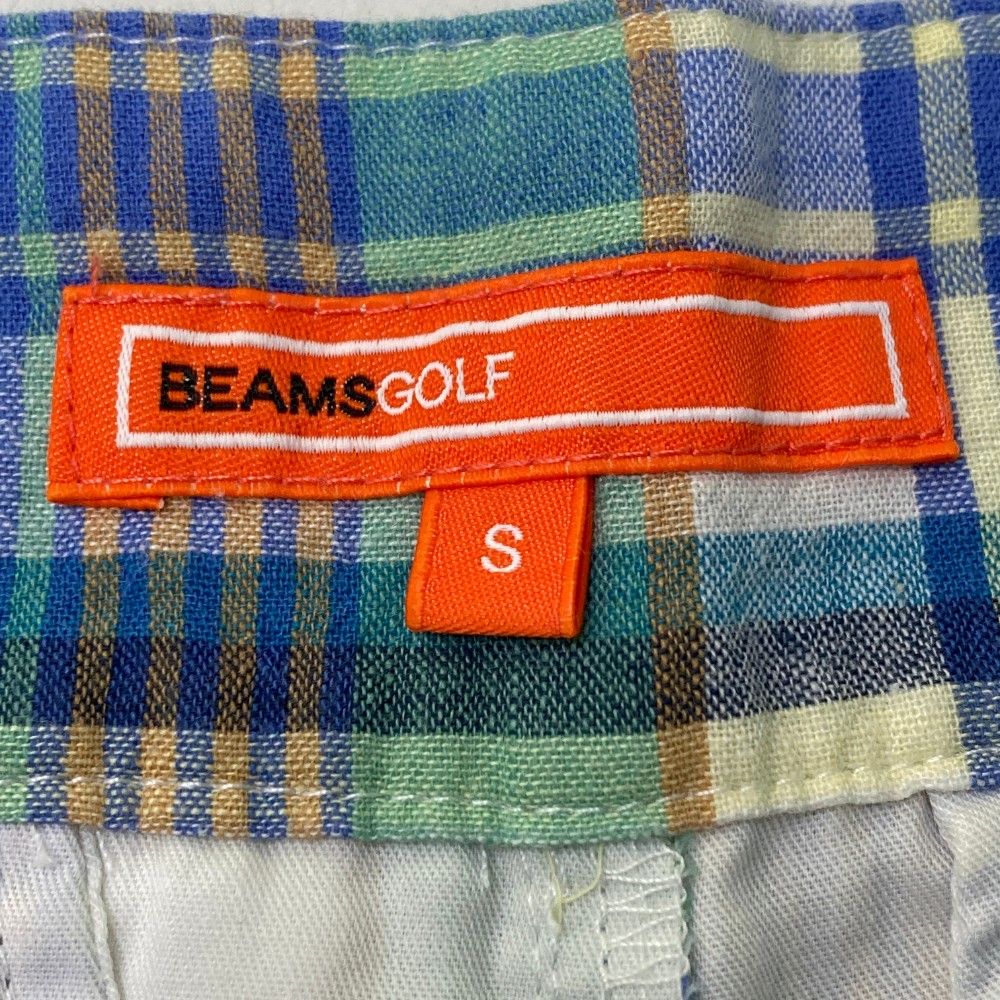サイズ：S BEAMS GOLF ビームスゴルフ  裏地付 キュロットスカート 総柄 ブルー系 [240101498799] ゴルフウェア レディース ストスト BEAMS GOLF ビームスゴルフ キュロットスカート ネイビー系 S
