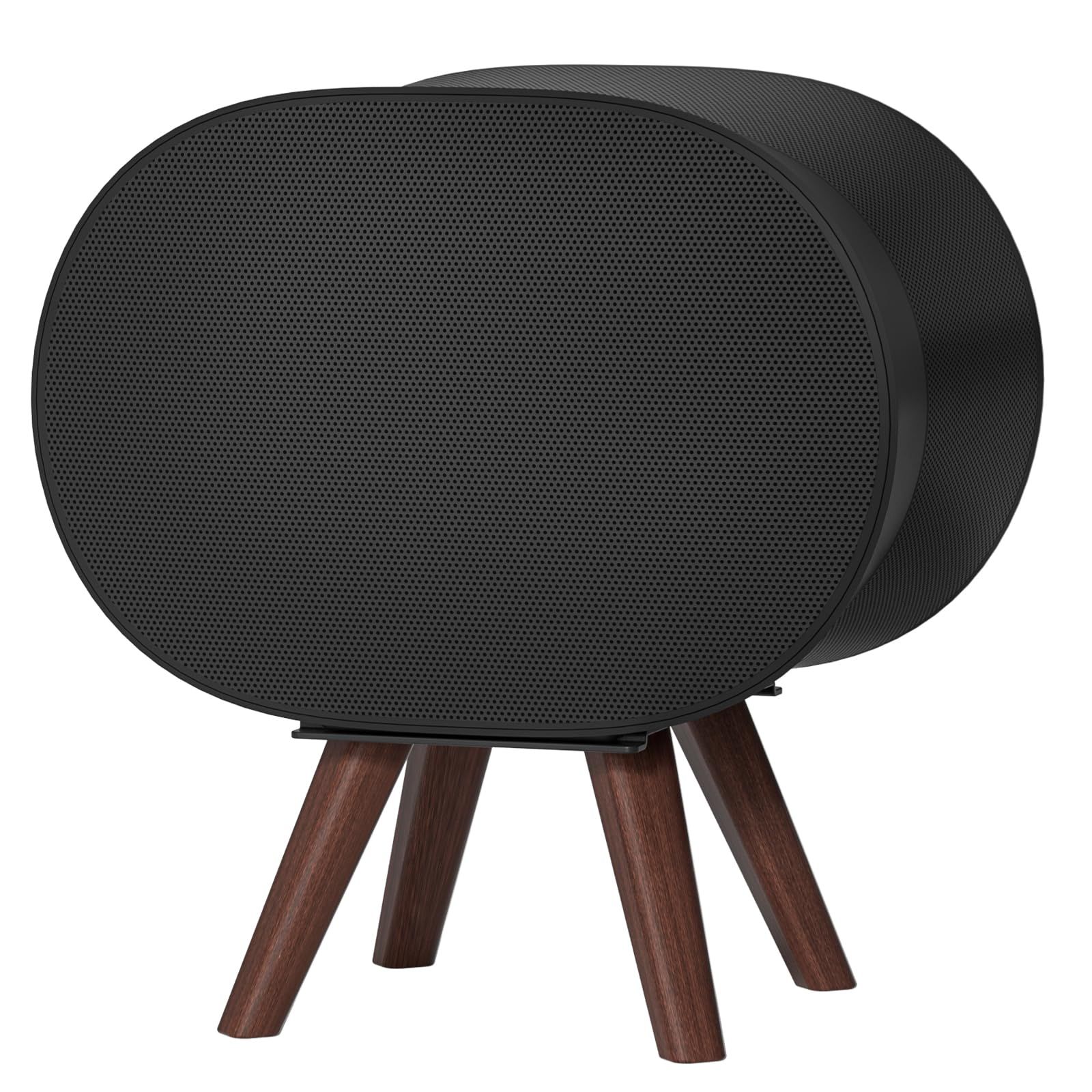 木製テーブルスタンド Sonos Era 300用 省スペース デスクトップスピーカースタンド Sonos Era 300対応 デスクスタンドホルダー 装飾用 ブラック ブラック
