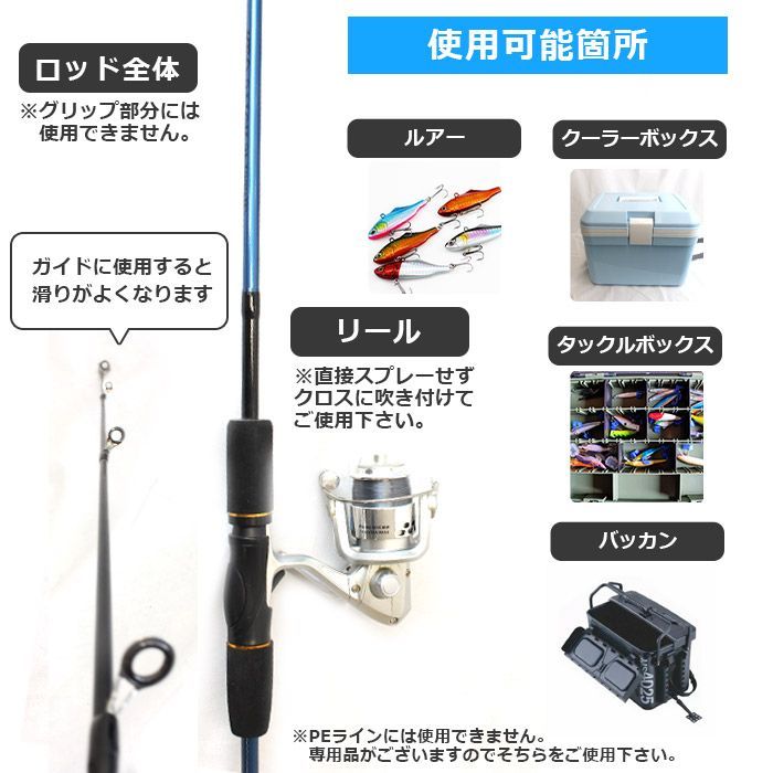 超撥水で釣具をピカピカに保護 ロッド