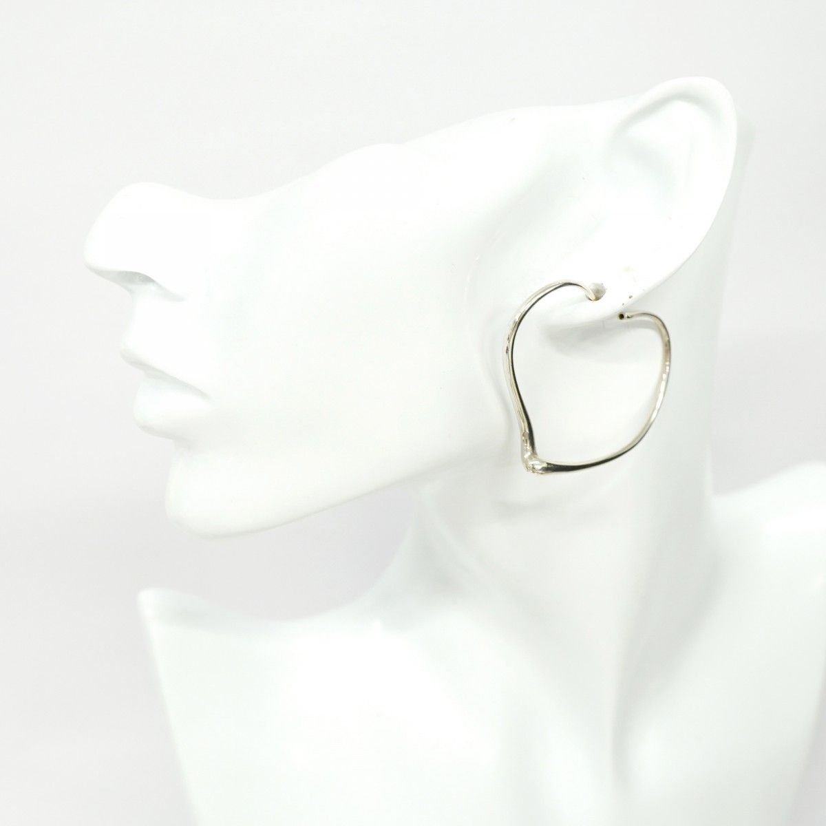 ティファニー オープンハート フープ ピアス M 925 シルバー
