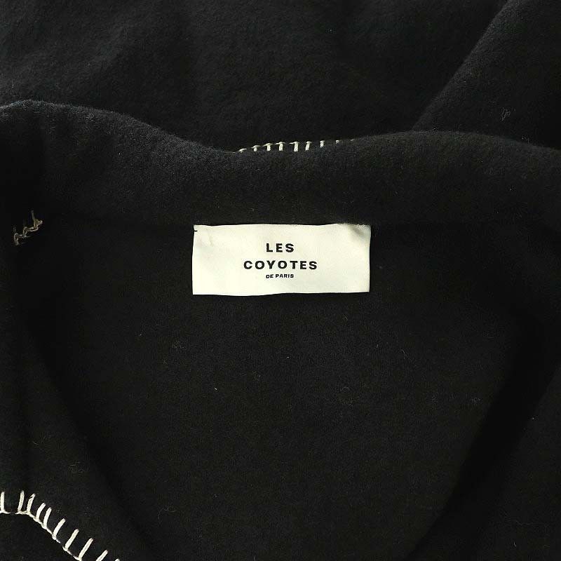 レコヨーテデパリ LES COYOTES DE PARIS PLAGE取り扱い 23AW CROPPED プルオーバー カットソー 長袖 S ブラック ホワイト レディース レコヨーテデパリ LES COYOTES DE PARIS PLAGE取り扱い 23AW