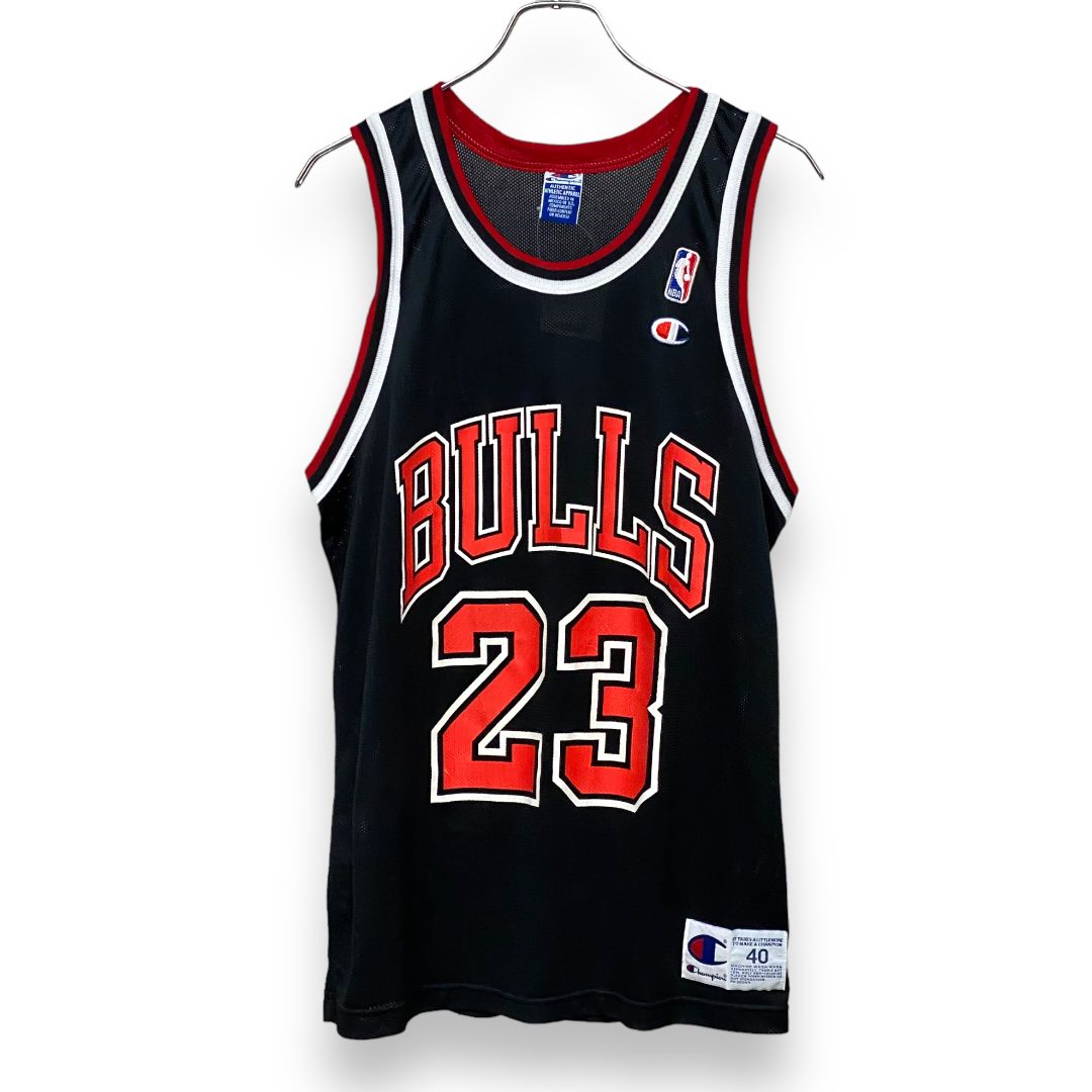 CHAMPION NBA BULLS 23 ゲームシャツ ユニフォーム サイズ40 ブラック