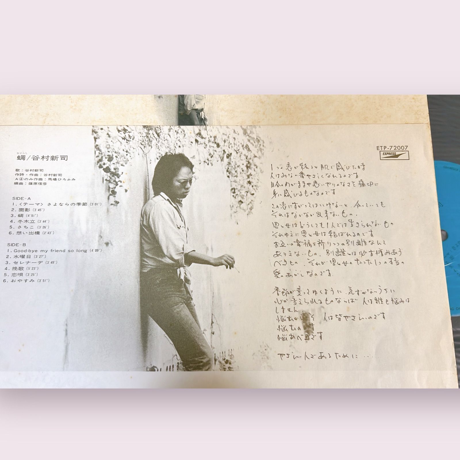 谷村新司 蜩 ひぐらし ソロ ファーストアルバム LP レコード アリス