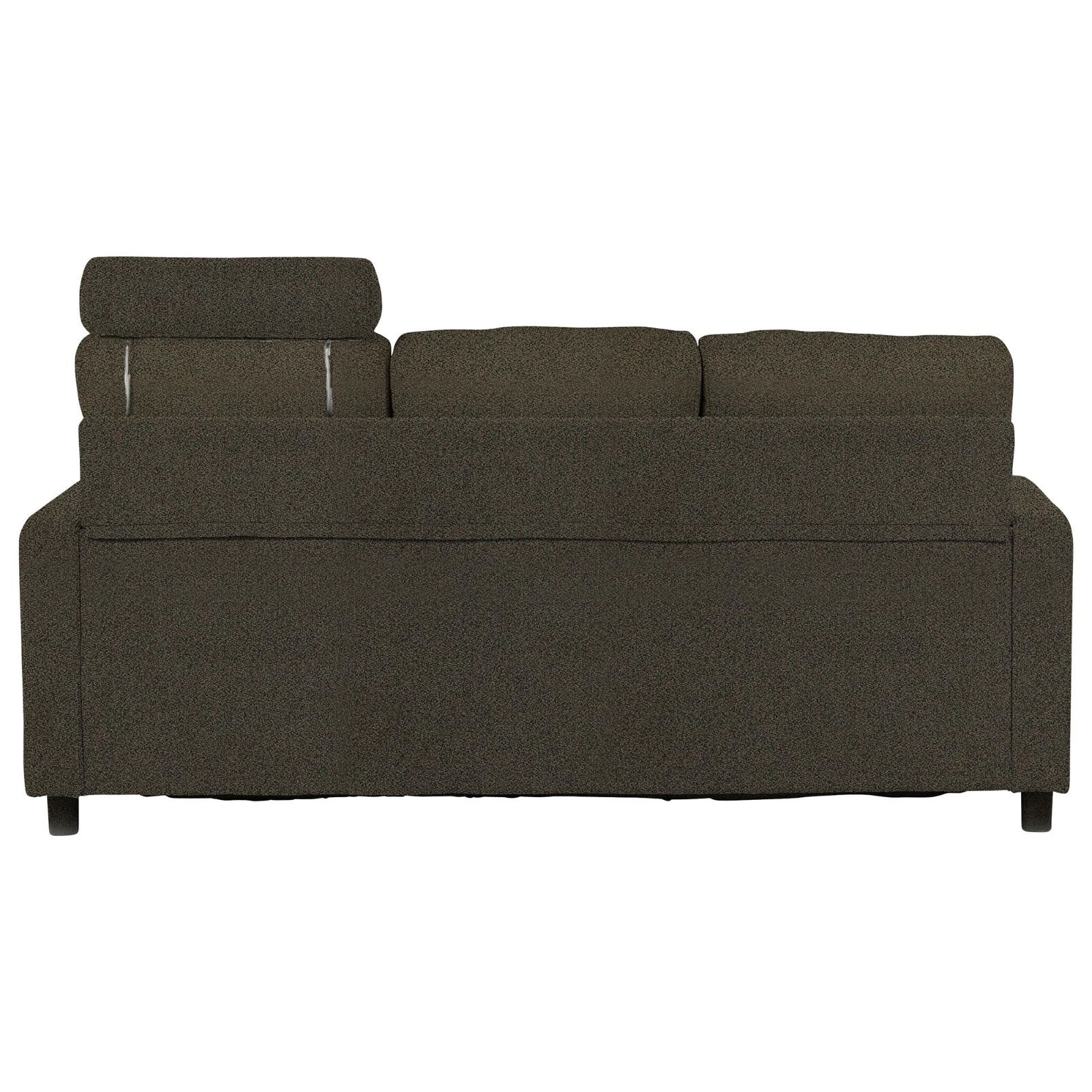 数量 幅185cm ブラウン ファブリック クッション ヘッドレスト付 組み換えカウチソファ ブラント 関家具 Sekikagu 382402