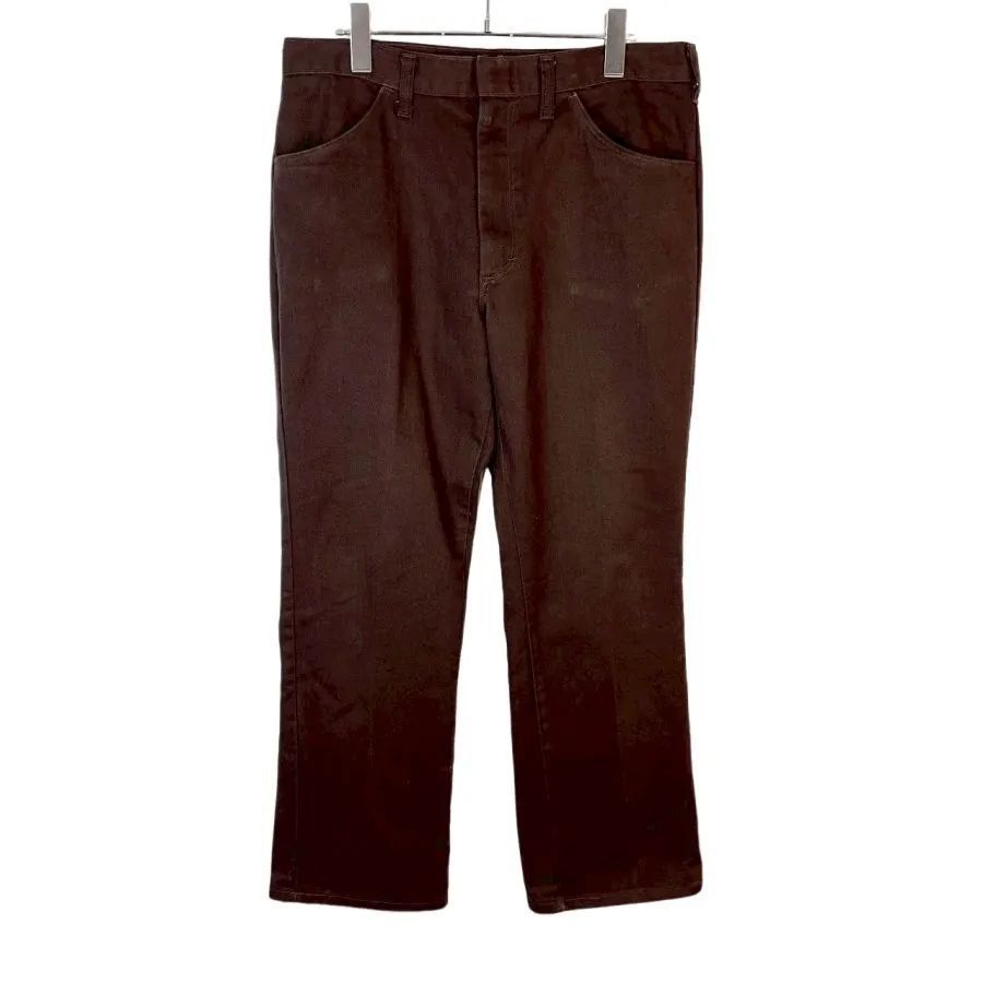 70sディッキーズDickiesワークパンツ茶色ブラウンフェードTALON