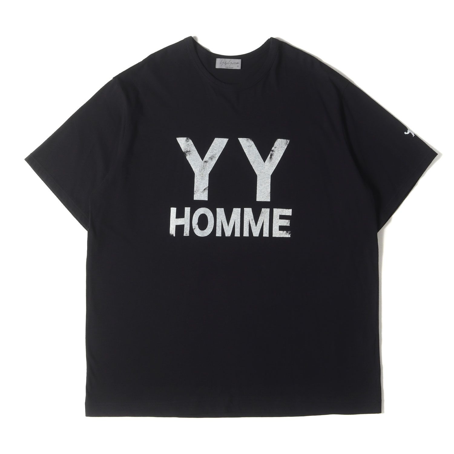 ヨウジヤマモト サイト プリント 半袖Tシャツ サイズ4(XL) ブラック 中古・古着通販】Yohji Yamamoto FEMME (ヨウジヤマモトファム
