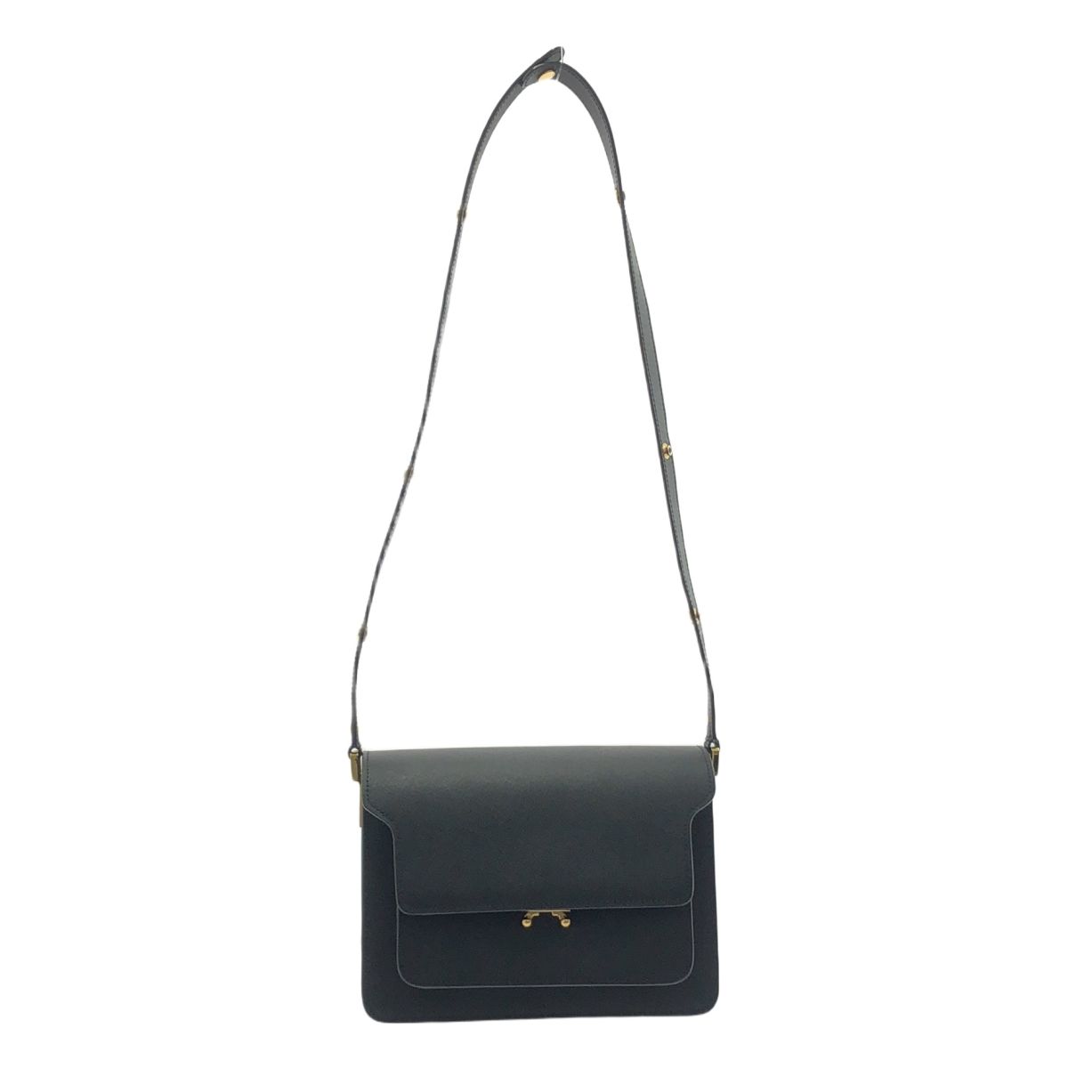 MARNI | マルニ | トランク ミディアム サフィアーノレザー ショルダーバッグ | ブラック | レディース