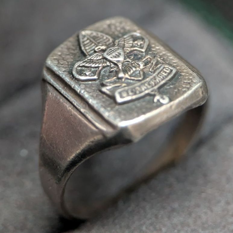 1950年代 アメリカ 米国 ボーイスカウト連盟 スターリングシルバー製 リリーパッドリング 18.7号 USA