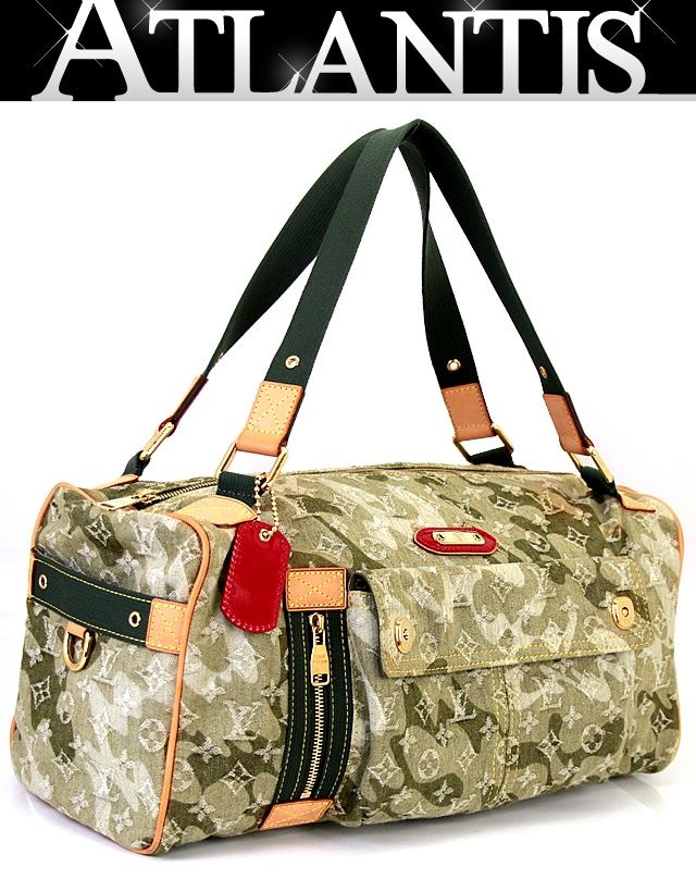 ルイヴィトン Louis Vuitton リス ミニボストンバッグ 迷彩柄 村上隆 マークジェイコブスコラボ 2008年 モノグラモフラージュ デニム M95771 70650
