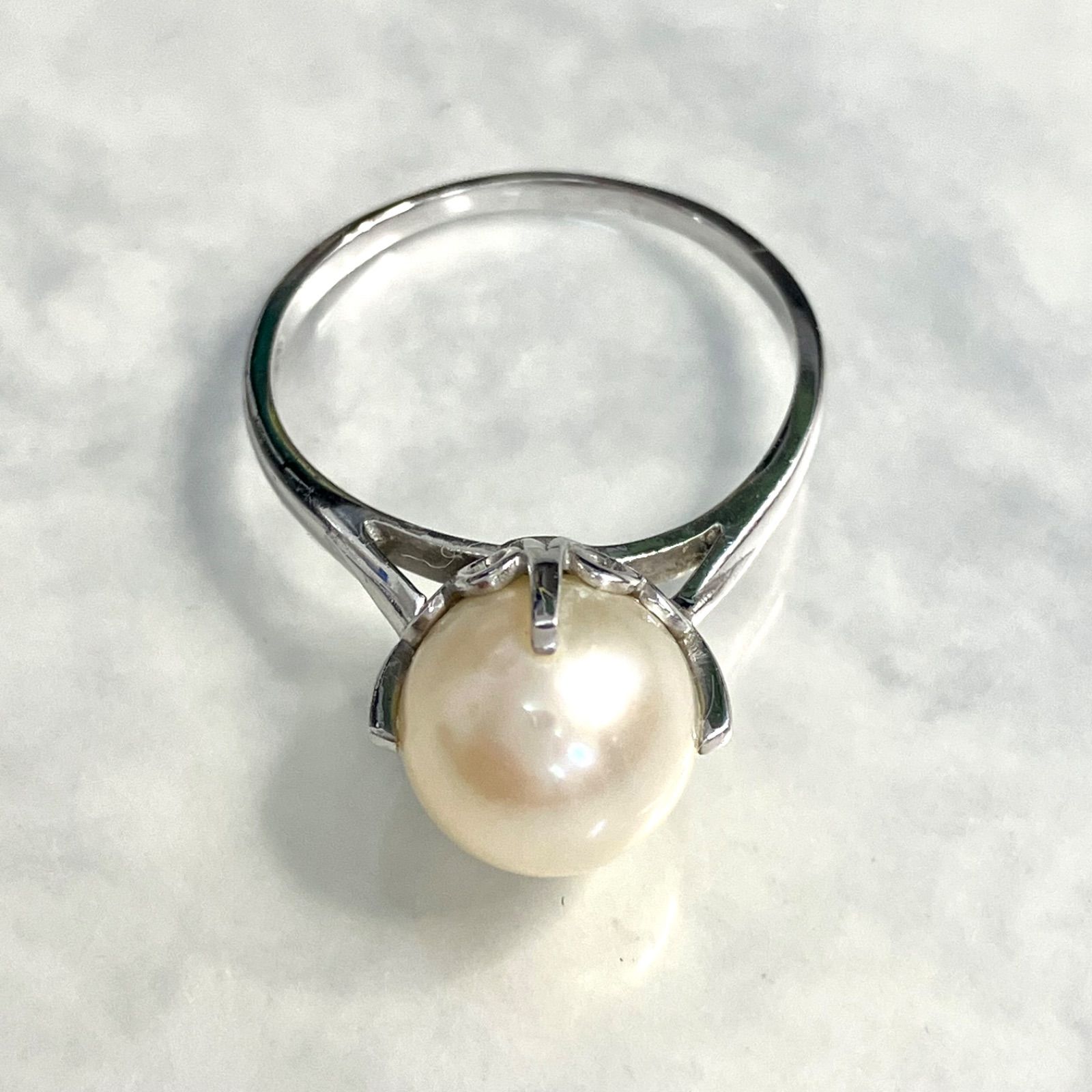 美品⭐️MIKIMOTO ミキモト】 パールの指輪 使用金属K14WG