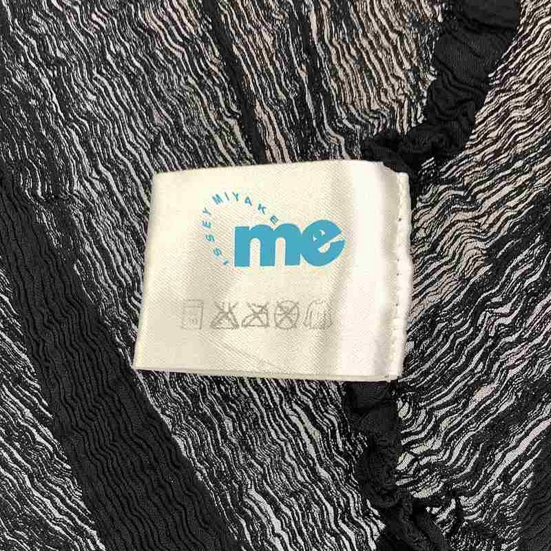 【美品】  me ISSEY MIYAKE / ミーイッセイミヤケ | シースルークレープ ノースリーブトップス | ブラック | レディース 美品】 me ISSEY MIYAKE / ミーイッセイミヤケ | シースルークレープ