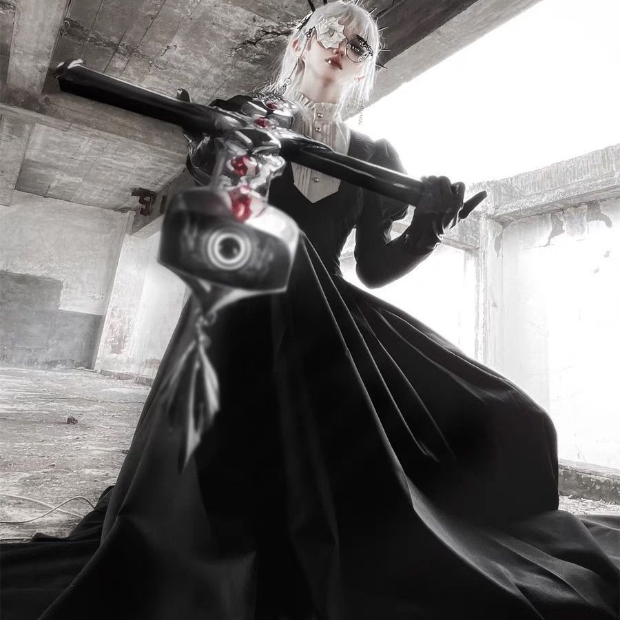 ロングワンピース 暗黒ゴシック
