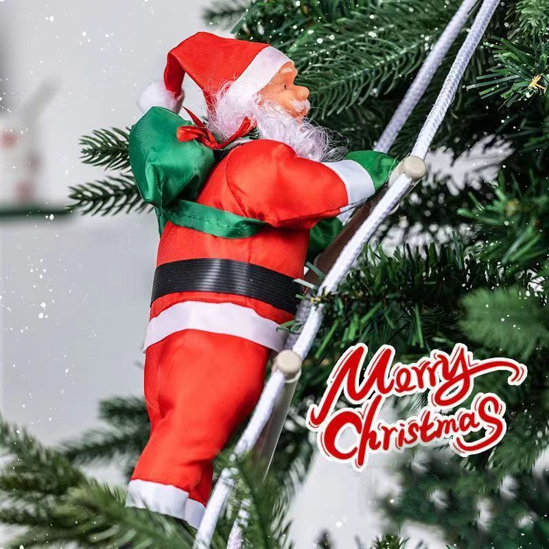 クリスマス飾り クリスマスツリー飾り サンタ人形 サンタはしご