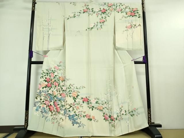 ゆめsaku2 ファッション 平和屋着物○十日町友禅作家 岡村蒼風 訪問着 風景