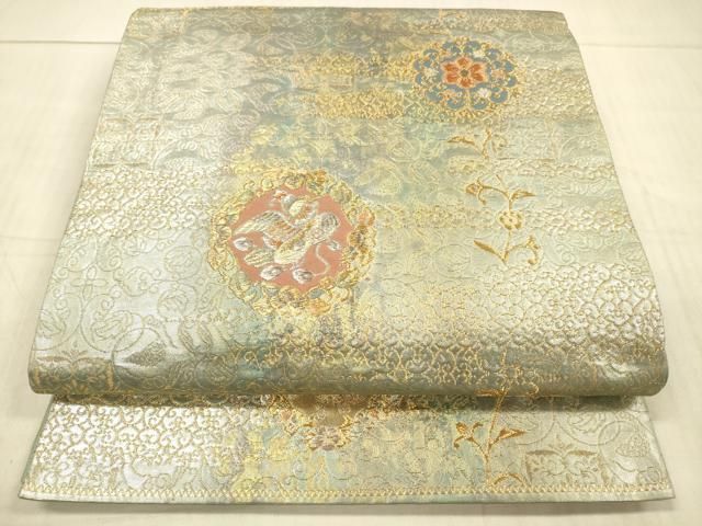 細密織 大華紋 紹巴 袋帯 唐花 金糸 正絹 六通 細密織 大華紋 紹巴 袋帯 唐花 金糸 正絹 六通 - メルカリ