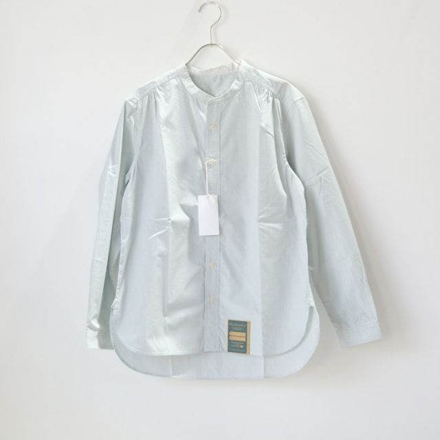 ASEEDONCLOUD | Handwerker HW collarless shirt (stripe/green