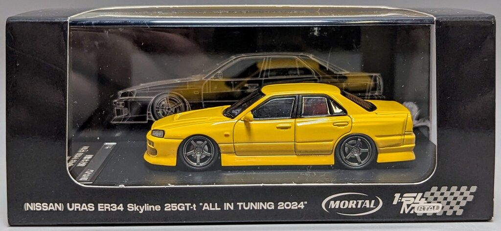 ミニカー Nissan URAS ER34 Skyline 25GT-T 1/64 MORTAL 1/64 NISSAN URAS ER34 SKYLINE 25GT-T ALL IN TUNING