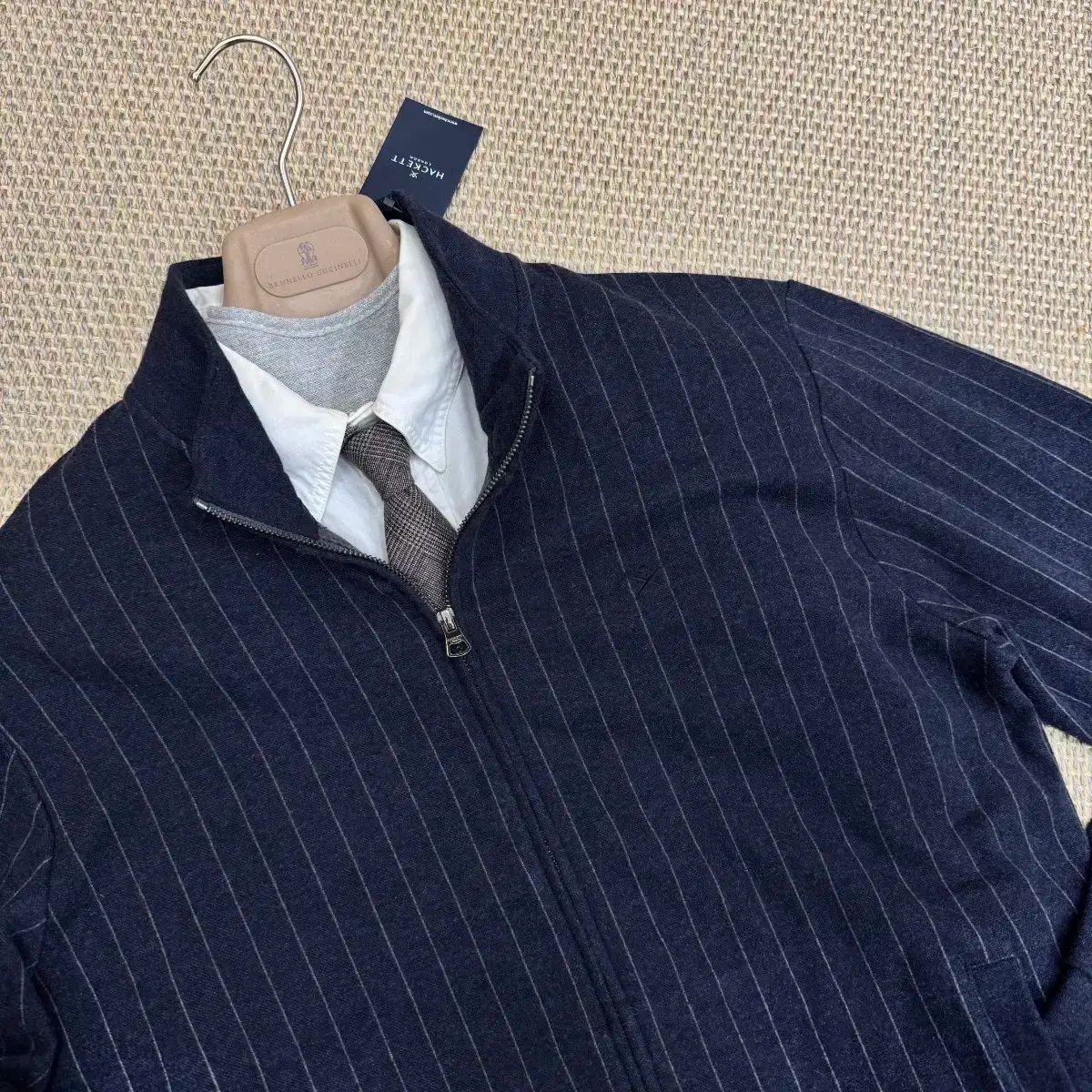 Hackett London ピンストライプ トラック スーツ ジャケット