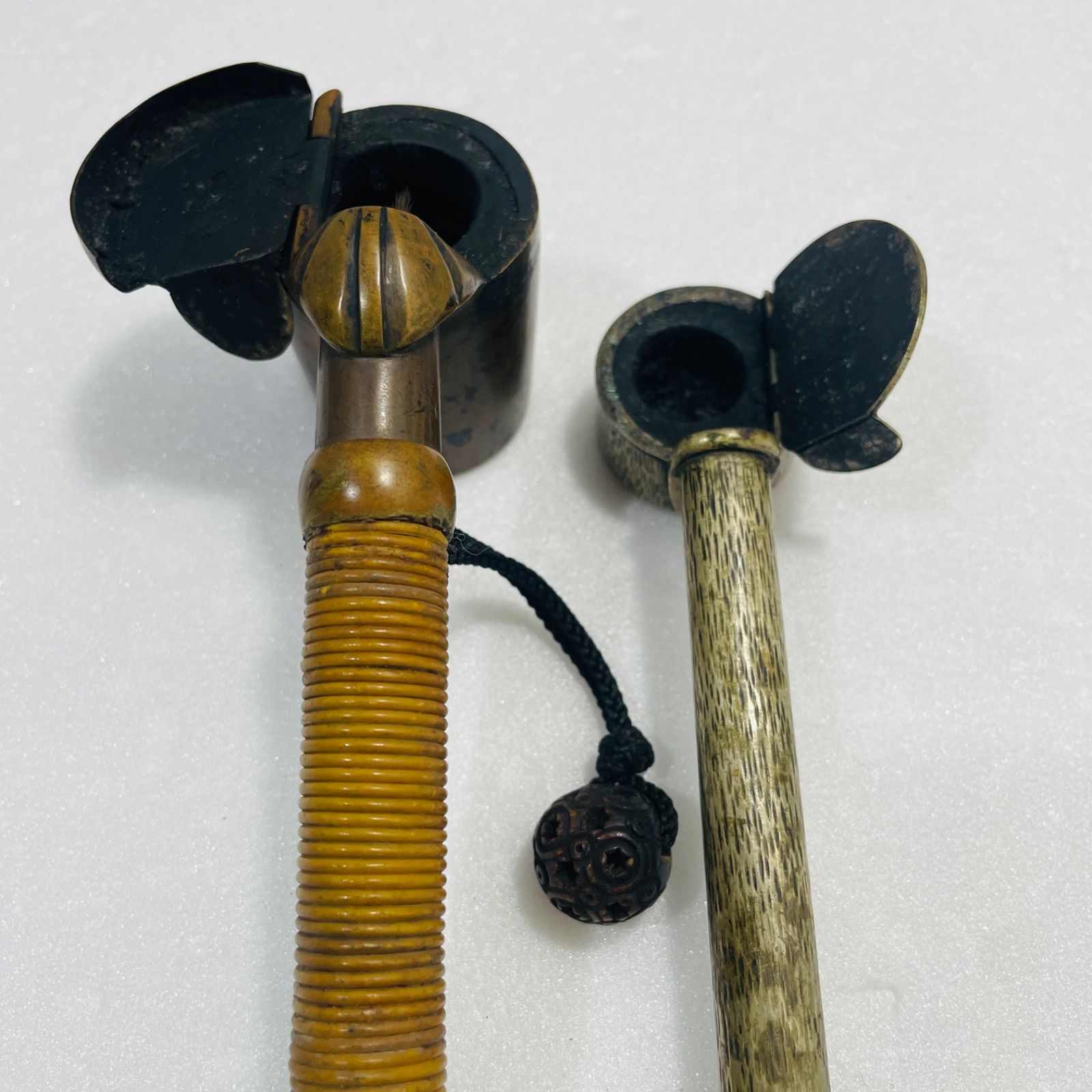 2本セット 矢立（やたて） 携帯用筆入 アンティーク 骨董品 レトロ