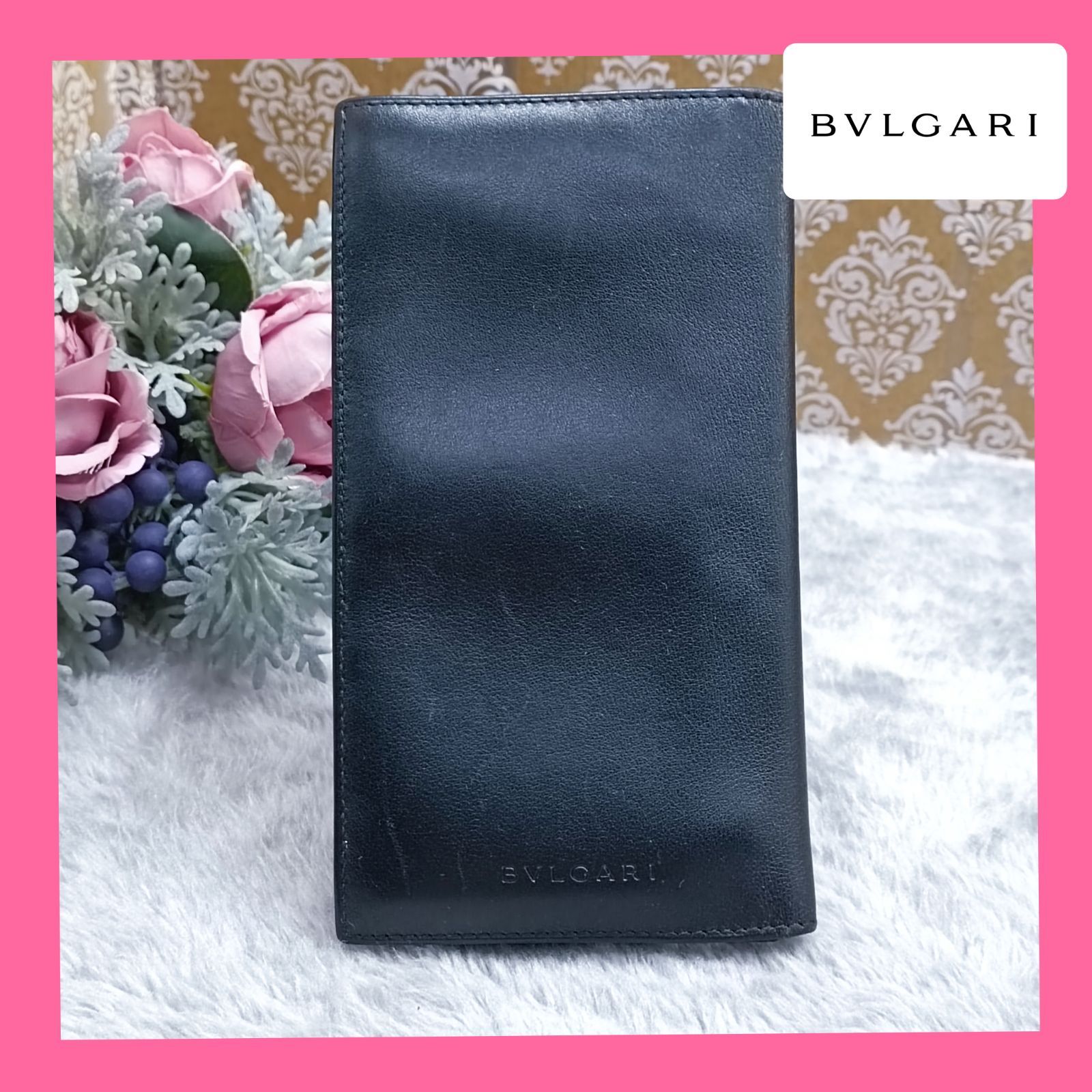 BVLGARI 》 ブルガリ 札入れ 長財布 ロングウォレット カーフレザー 