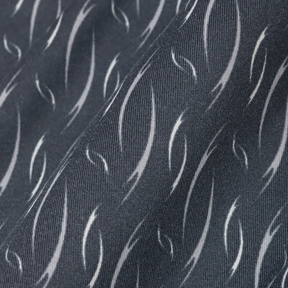 リング CHERVO|50サイズ|ハーフジップシャツ TULIP 総柄プリント 速乾 快適 機能性 ミドラー カットソー 長袖 ゴルフ |黒|ブラック|md125|