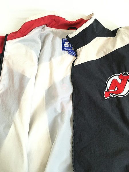 古着 90s STARTER製 NHL New Jersey Devils デビルズ クレイジー