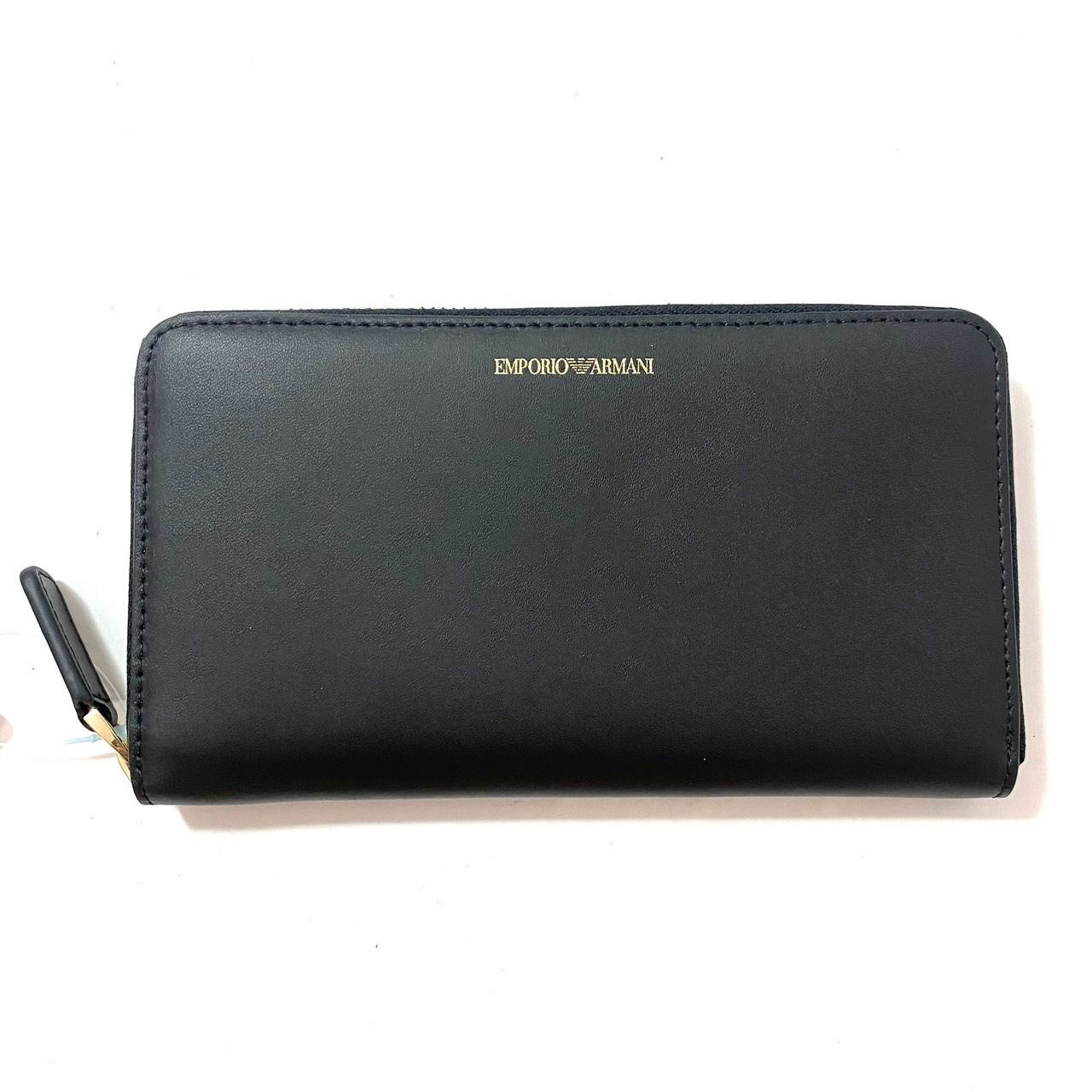 【未使用品】エンポリオアルマーニ 長財布 ブラック　Y3H304 M【EMPORIO ARMANI】Y3H304 HDV9A ジッパー 長財布 ブラック/黒